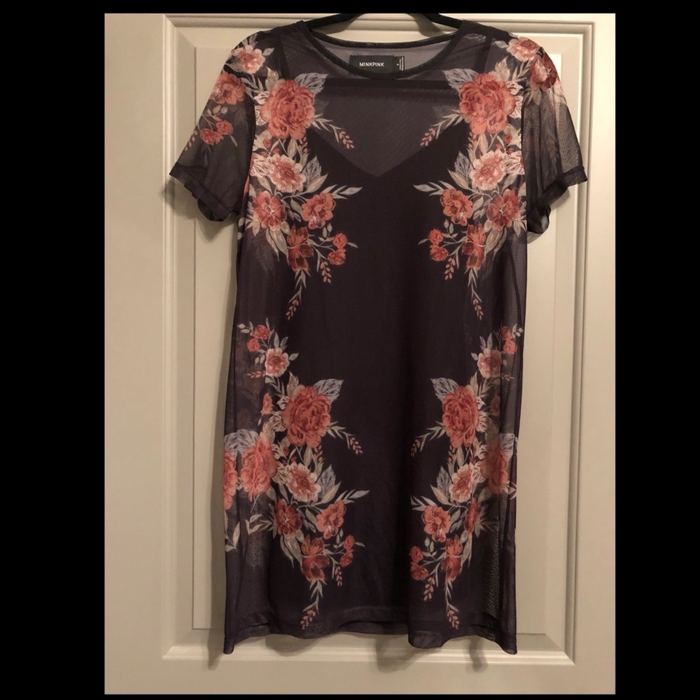 Black, floral boutique dress